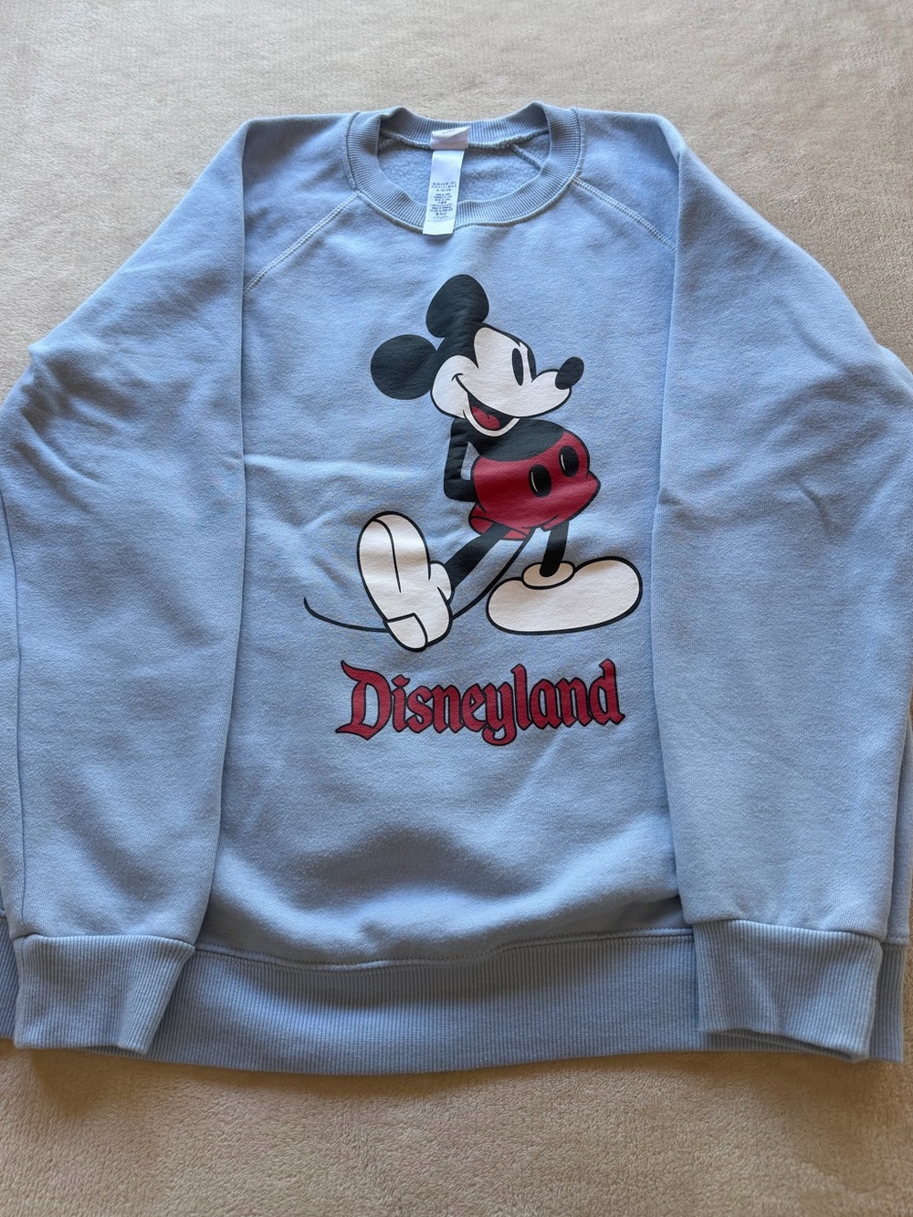 Disney Light Blue Mickey Graphic Crewneck Sweatshirt